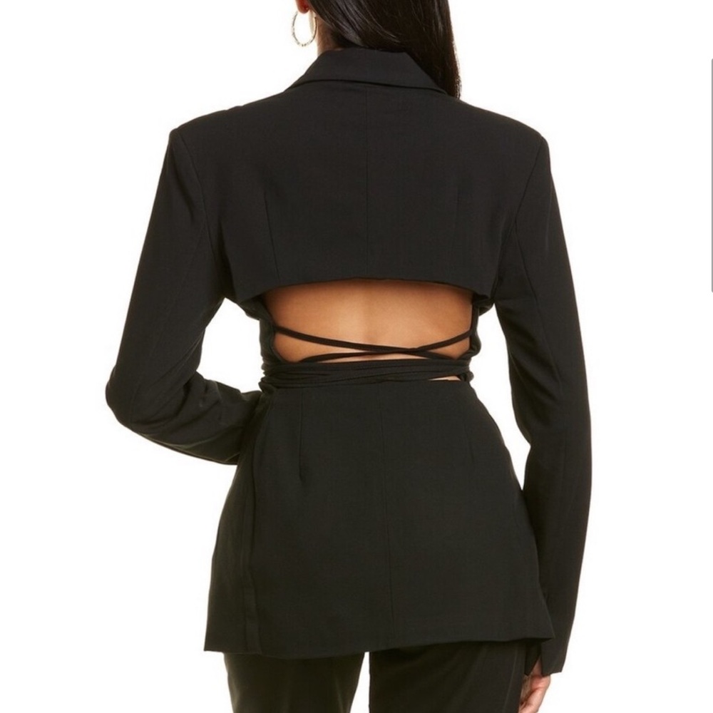 Brand New with Tags WeWoreWhat Cut Out Open Back Blazer in Black